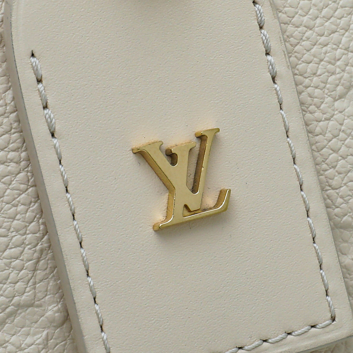 Louis Vuitton Cream Monogram Empreinte Petite Malle Souple Bag