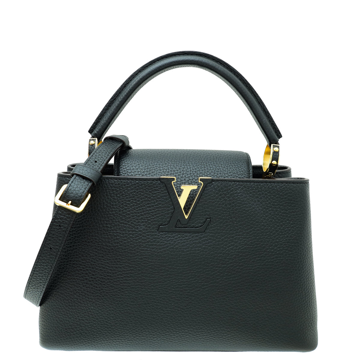 Louis Vuitton Black Capucines PM Bag