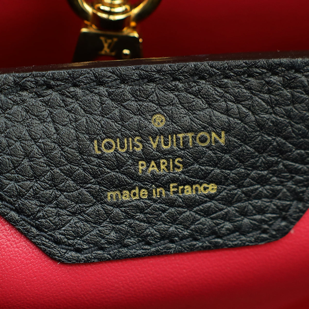 Louis Vuitton Black Capucines PM Bag