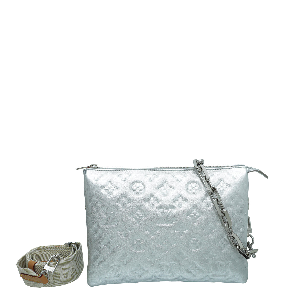 Louis Vuitton Metallic Silver Coussin PM Bag