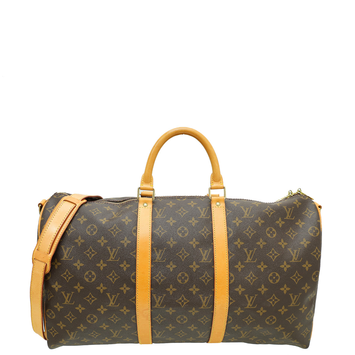 Louis Vuitton Brown Monogram Keepall Bandouliere 50 Bag