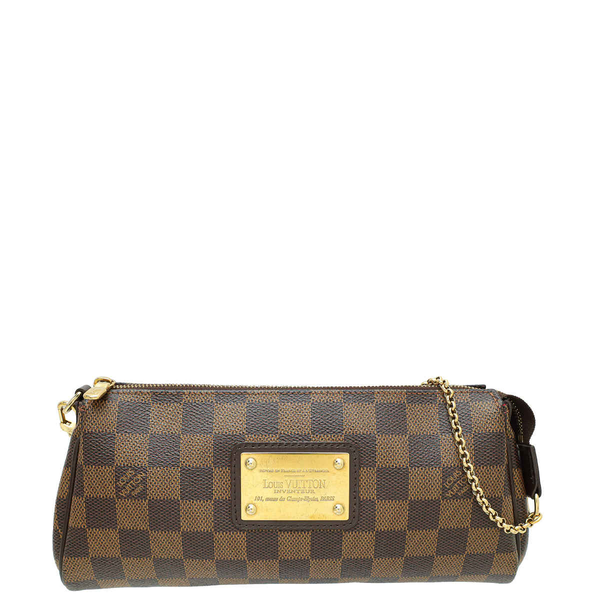 Louis Vuitton Damier Ebene Eva Clutch Bag