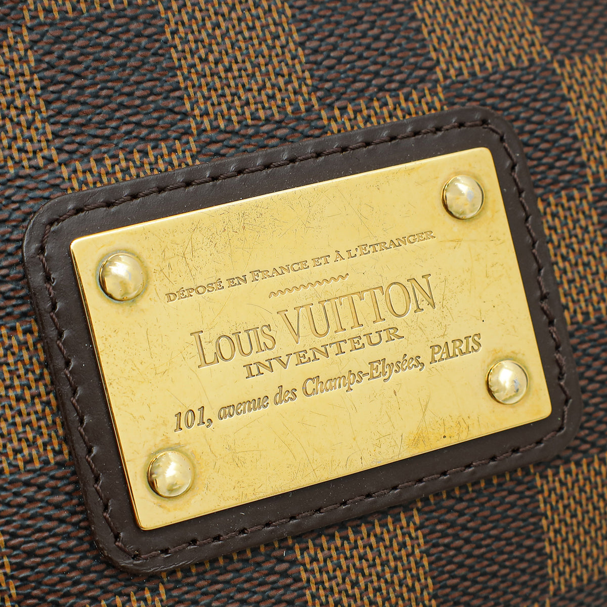 Louis Vuitton Damier Ebene Eva Clutch Bag