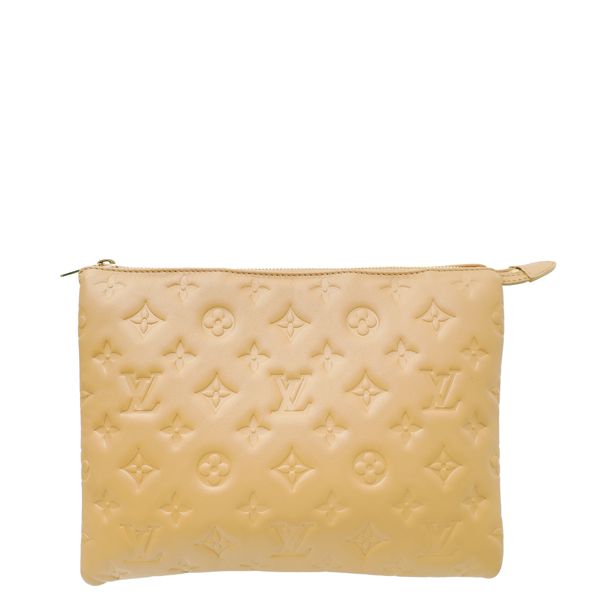 Louis Vuitton Camel Monogram Empreinte Embossed Coussin PM Bag