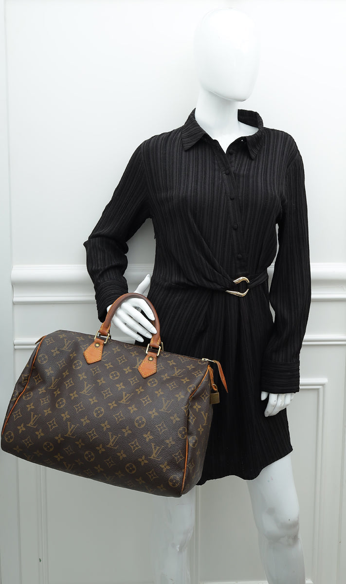 Louis Vuitton Brown Monogram Speedy 35 Bag