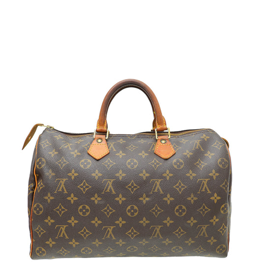 Louis Vuitton Brown Monogram Speedy 35 Bag