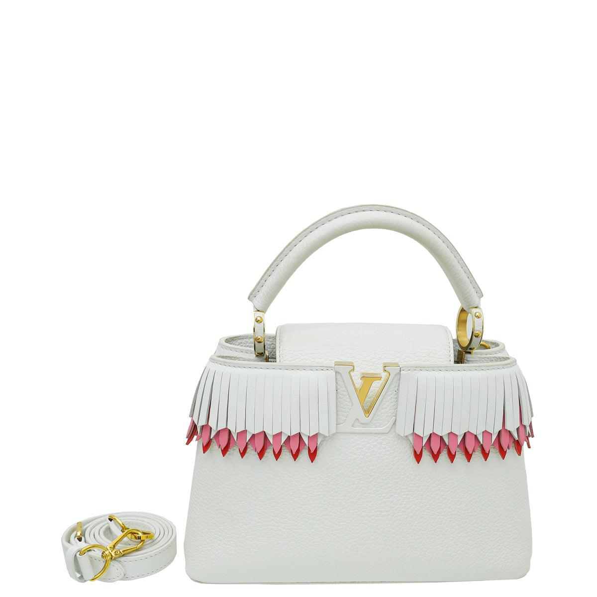 Louis Vuitton White Capucines BB Lucky Ribbons Bag