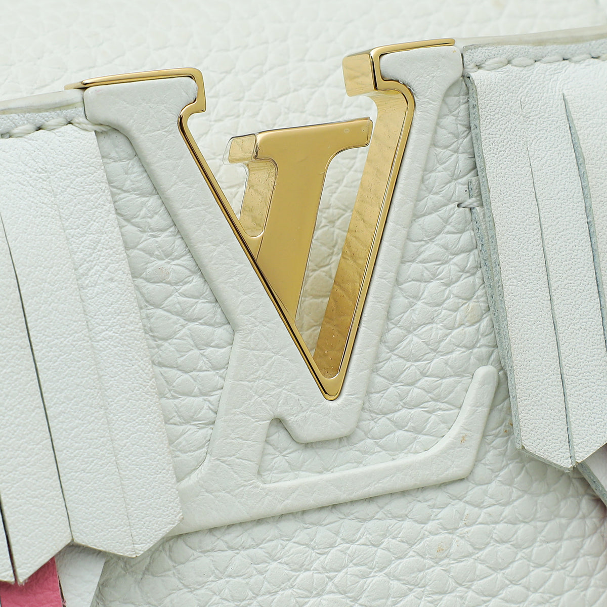 Louis Vuitton White Capucines BB Lucky Ribbons Bag