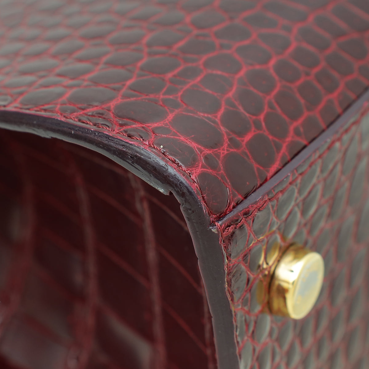 Louis Vuitton Burgundy Alligator Brea MM Bag