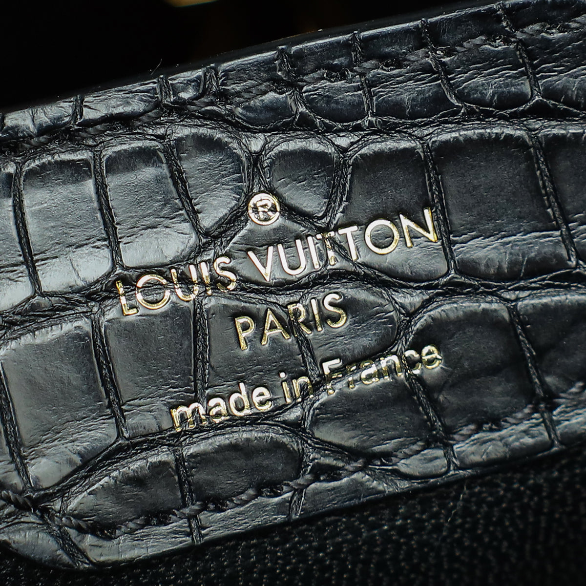 Louis Vuitton Black Matte Alligator Capucines BB Bag