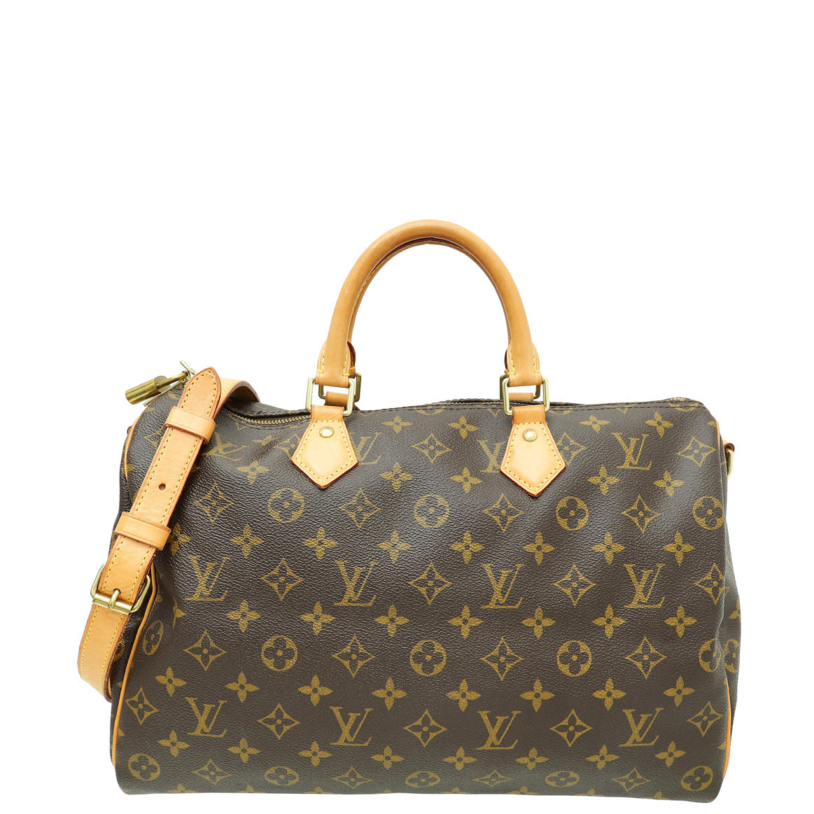 Louis Vuitton Brown Monogram Speedy Bandouliere 35 Bag