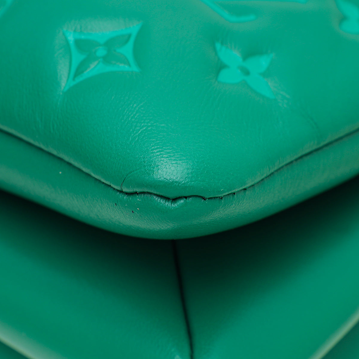 Louis Vuitton Vert Green Monogram Embossed Puffy Coussin PM Bag