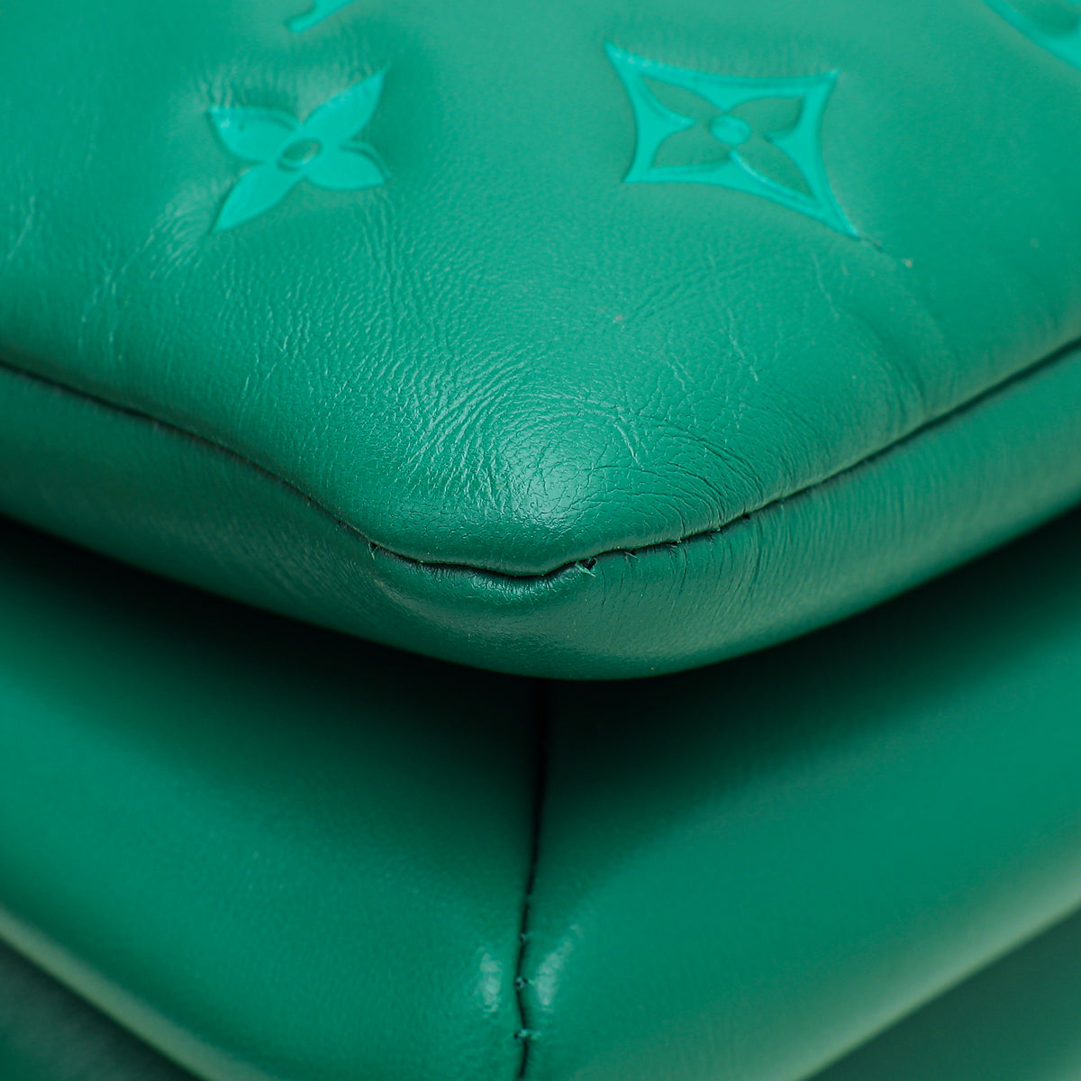 Louis Vuitton Vert Green Monogram Embossed Puffy Coussin PM Bag