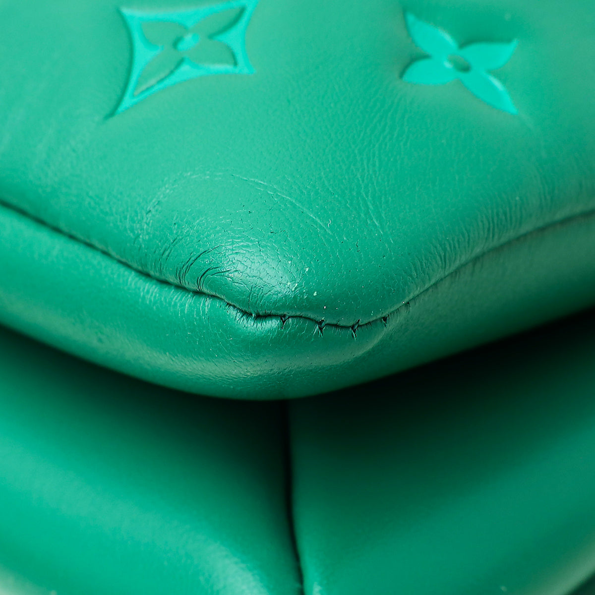 Louis Vuitton Vert Green Monogram Embossed Puffy Coussin PM Bag