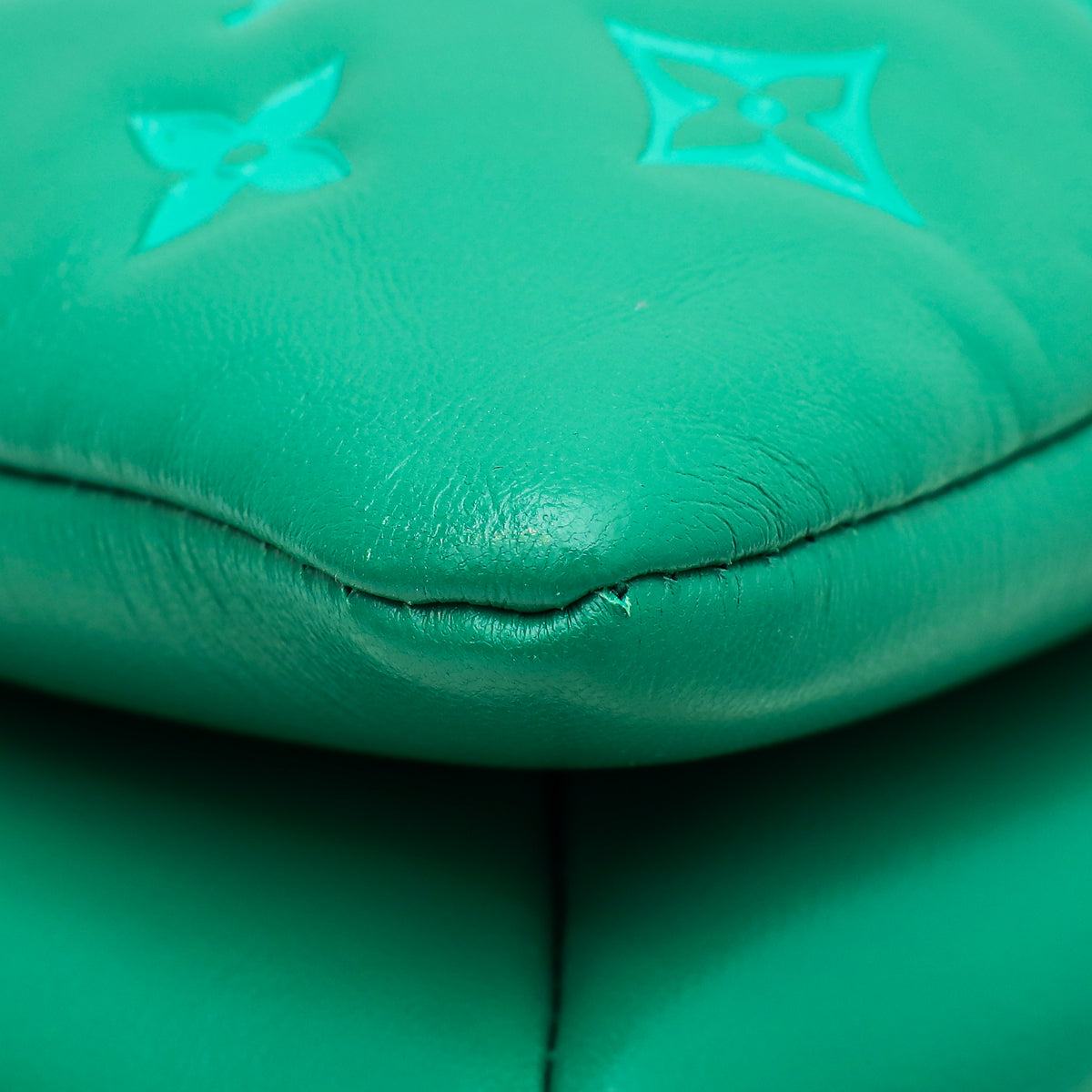 Louis Vuitton Vert Green Monogram Embossed Puffy Coussin PM Bag