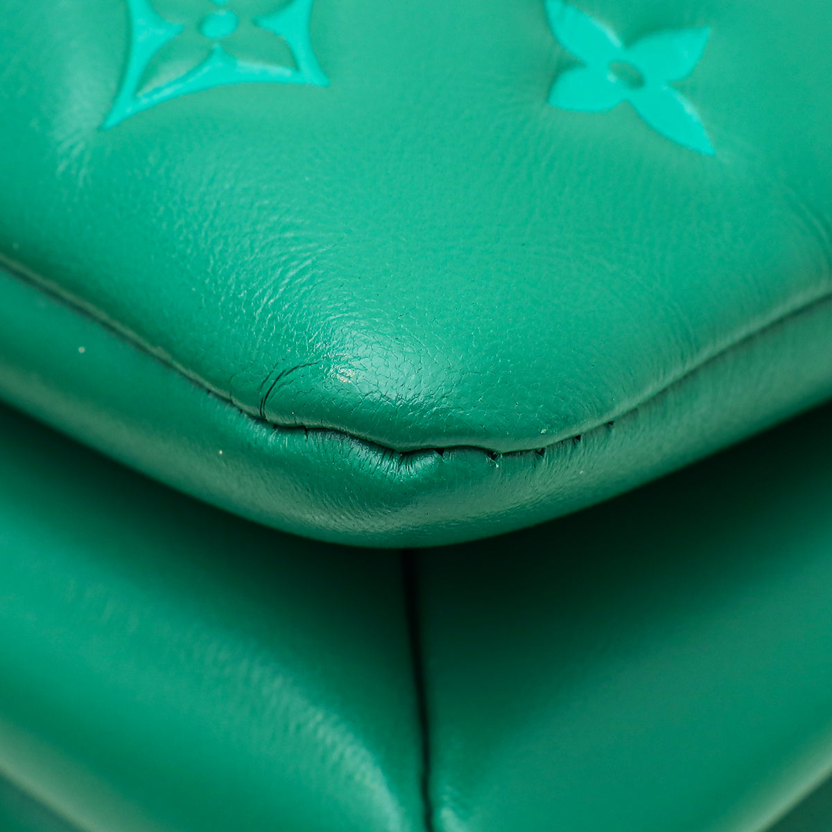 Louis Vuitton Vert Green Monogram Embossed Puffy Coussin PM Bag