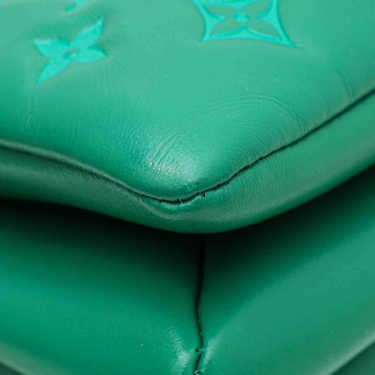 Louis Vuitton Vert Green Monogram Embossed Puffy Coussin PM Bag