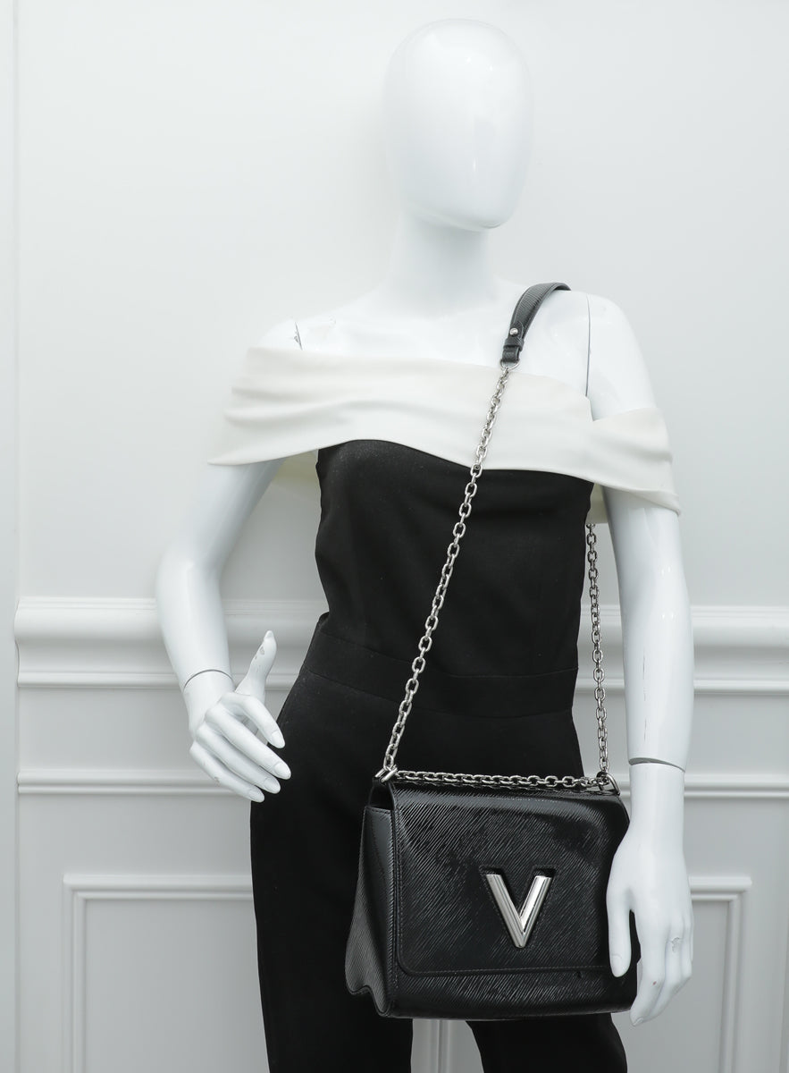 Louis Vuitton Noir Vernis Twist MM Bag