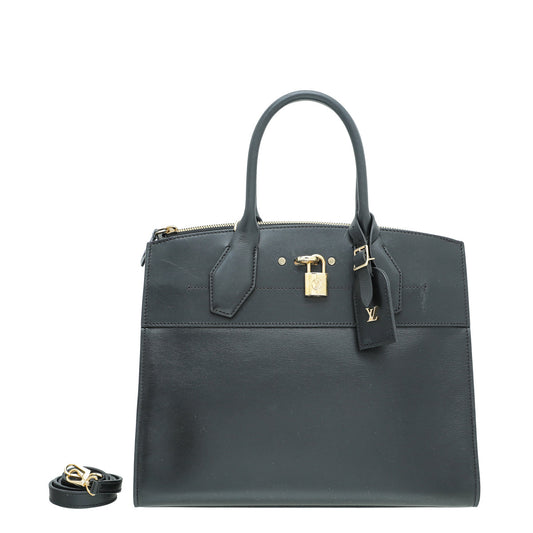 Louis Vuitton Black City Steamer MM Bag