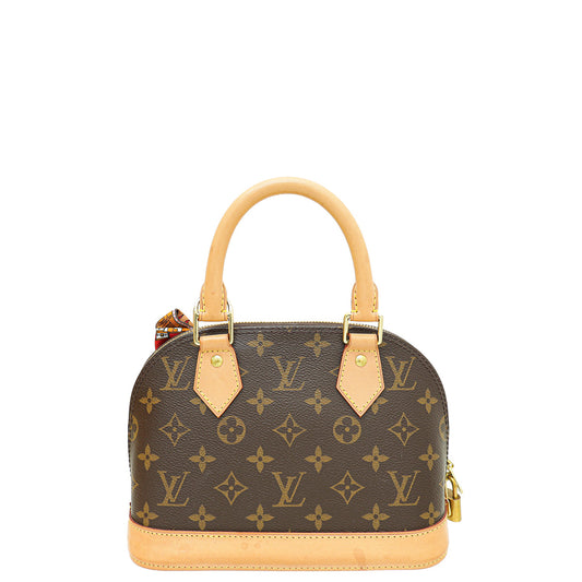 Louis Vuitton Monogram Alma BB Bag w/ Twilly