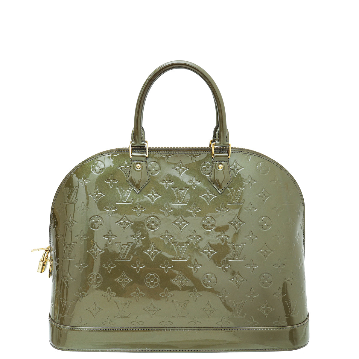 Louis Vuitton Vert Olive Monogram Vernis Alma GM Bag