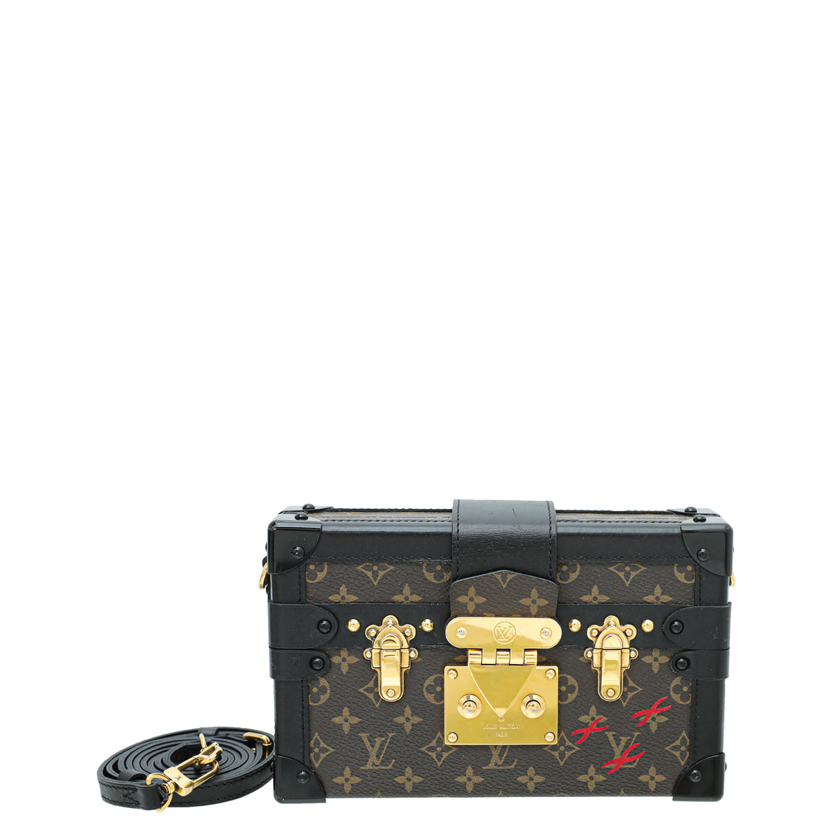 Louis Vuitton Monogram Black Petite Malle Bag