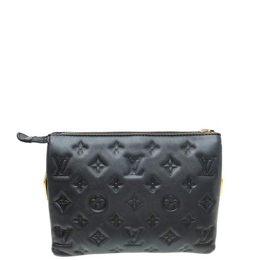 Louis Vuitton Black Monogram Embossed Coussin BB Bag