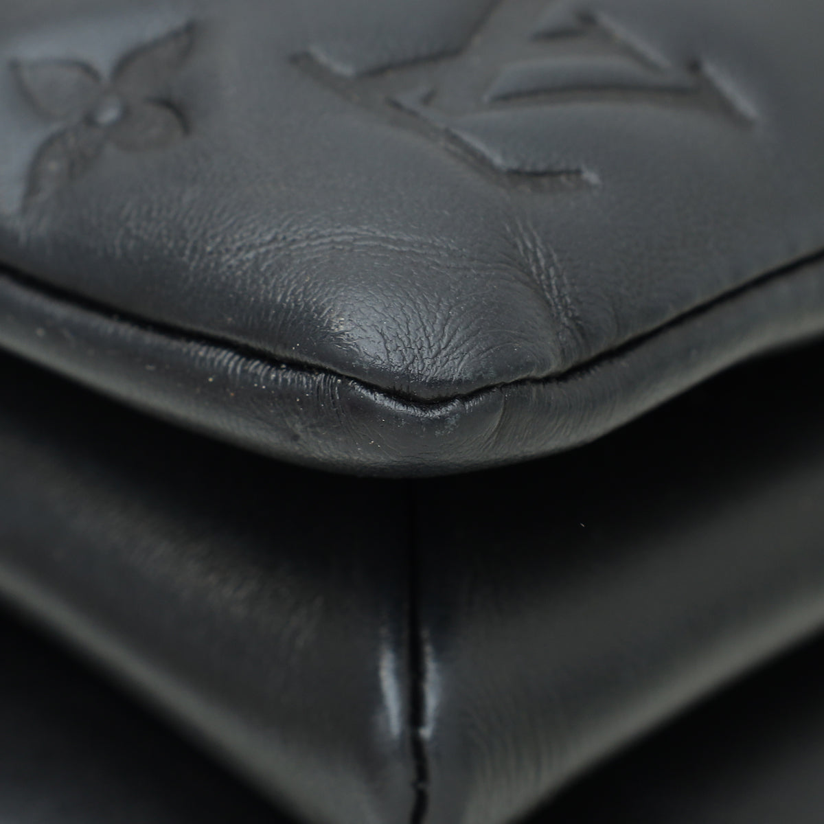 Louis Vuitton Black Monogram Embossed Coussin BB Bag