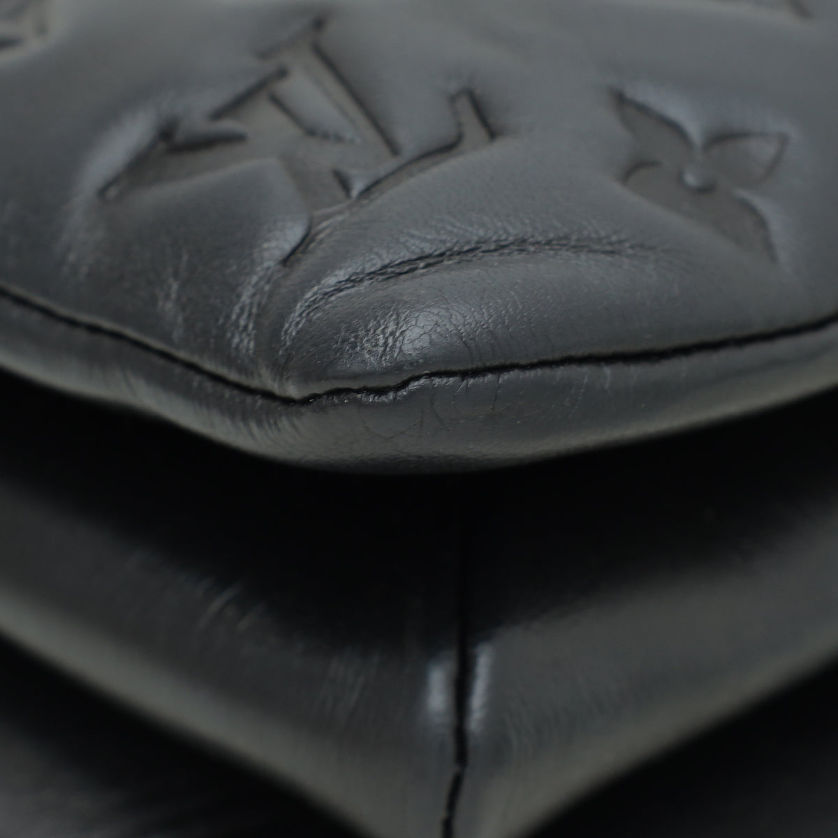 Louis Vuitton Black Monogram Embossed Coussin BB Bag