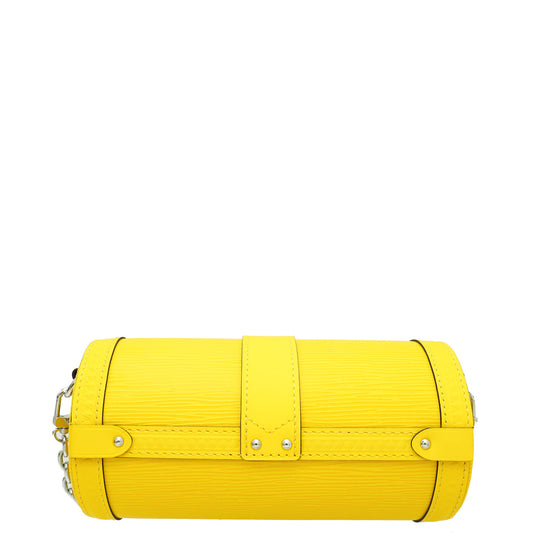 Louis Vuitton Jaune Yellow Papillon Trunk Shoulder Bag