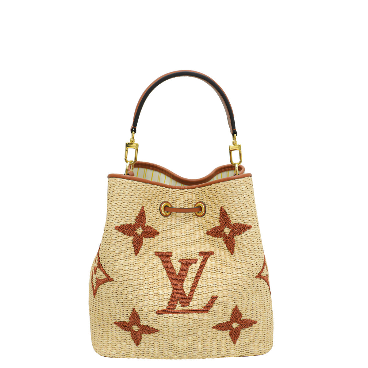 Louis Vuitton Tan Raffia Monogram Neonoe MM Bag