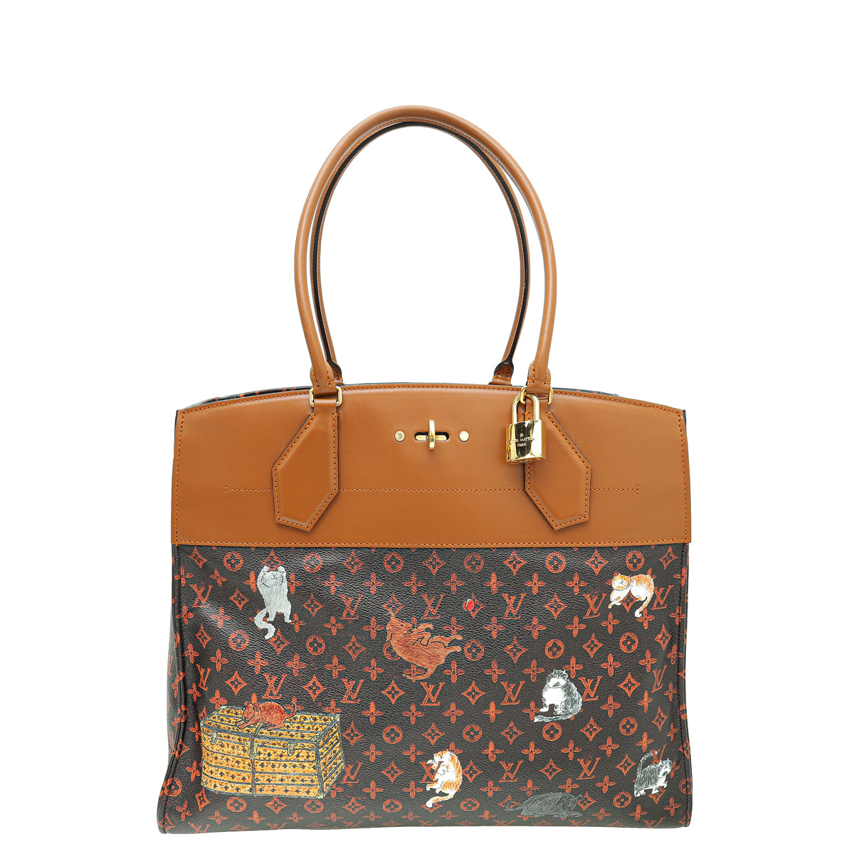 Louis Vuitton Bicolor Grace Coddington Catogram City Steamer Cabas XXL Bag