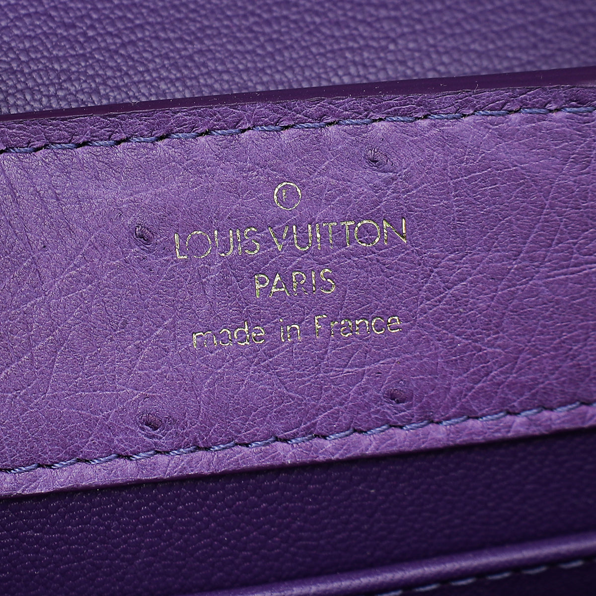 Louis Vuitton Amethyste Ostrich Capucines Mini Bag