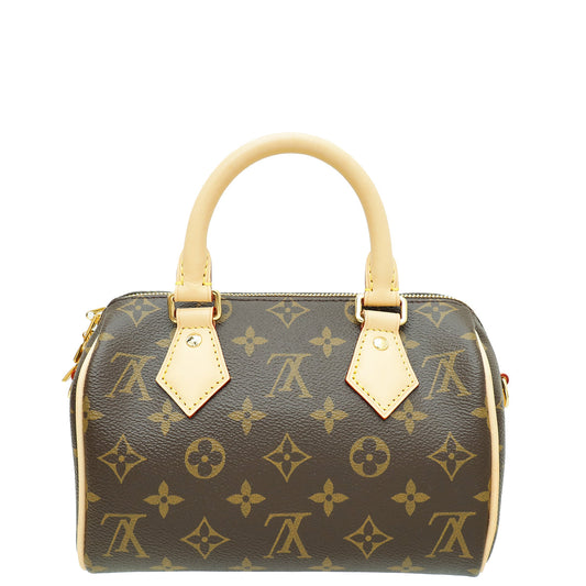 Louis Vuitton Monogram Beige Speedy 20 Bag