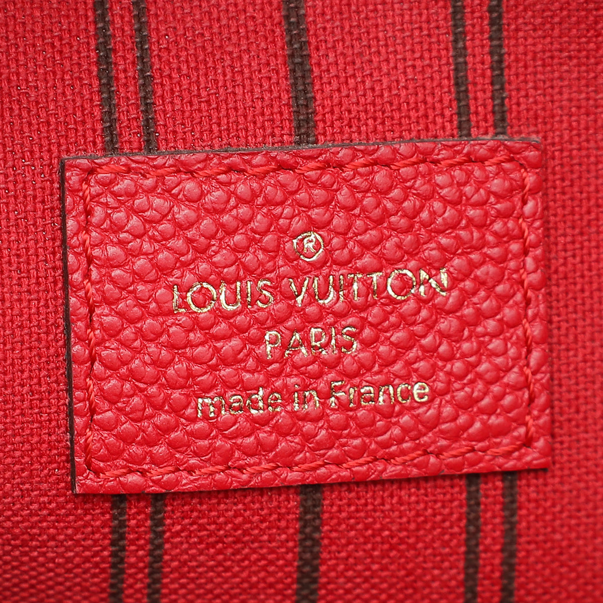 Louis Vuitton Chery Red Monogram Empreinte Pochette Metis Bag