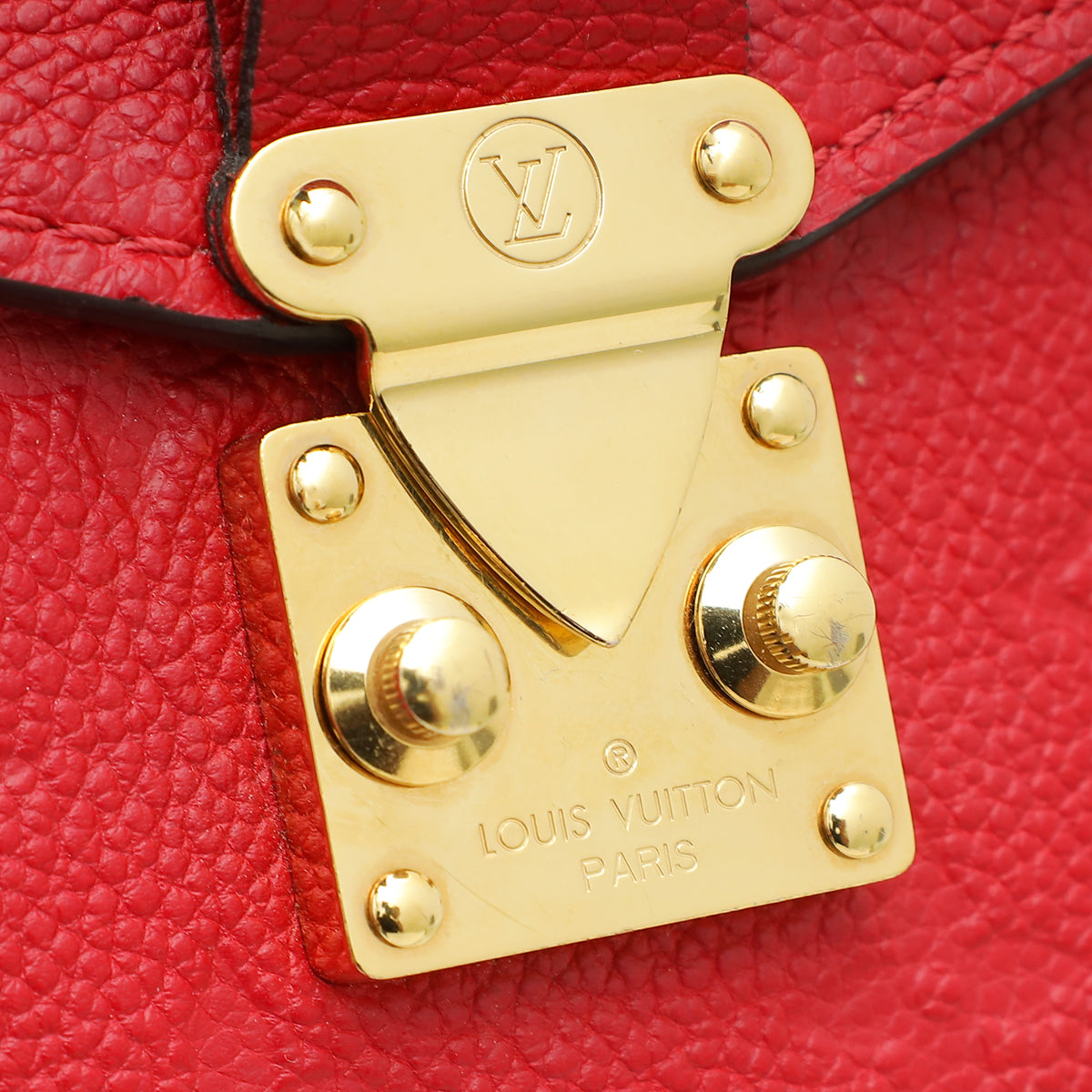 Louis Vuitton Chery Red Monogram Empreinte Pochette Metis Bag