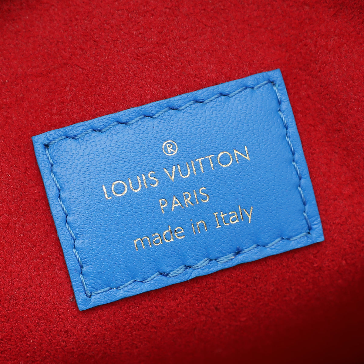 Louis Vuitton Bleu Rouge Monogram Embossed Coussin PM Bag