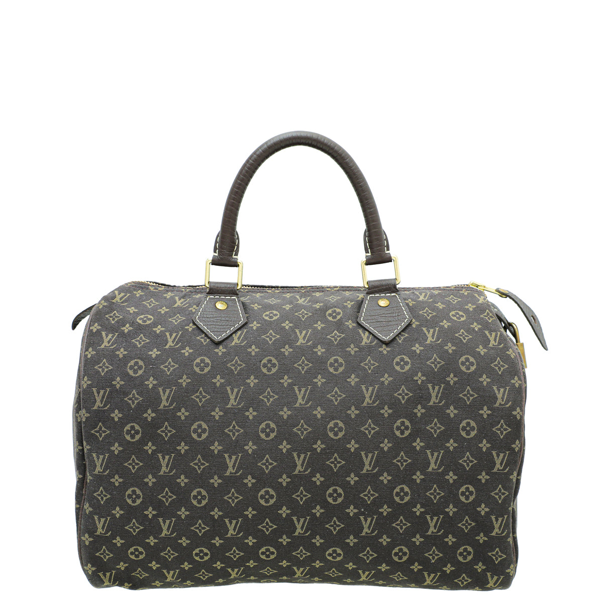 Louis Vuitton Brown Mini Lin Speedy 30 Bag