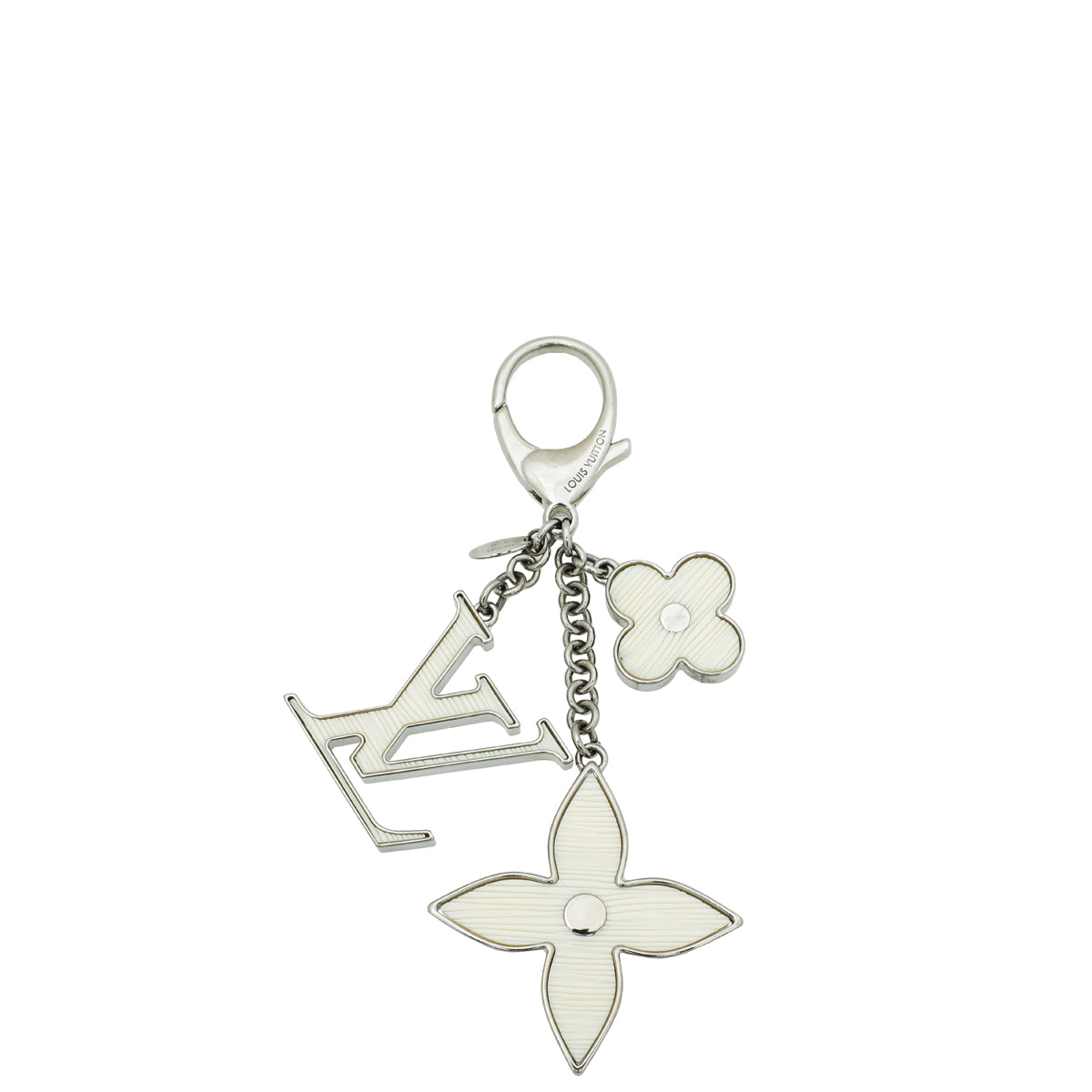 Louis Vuitton White Fleur D'Epi Bag Charm