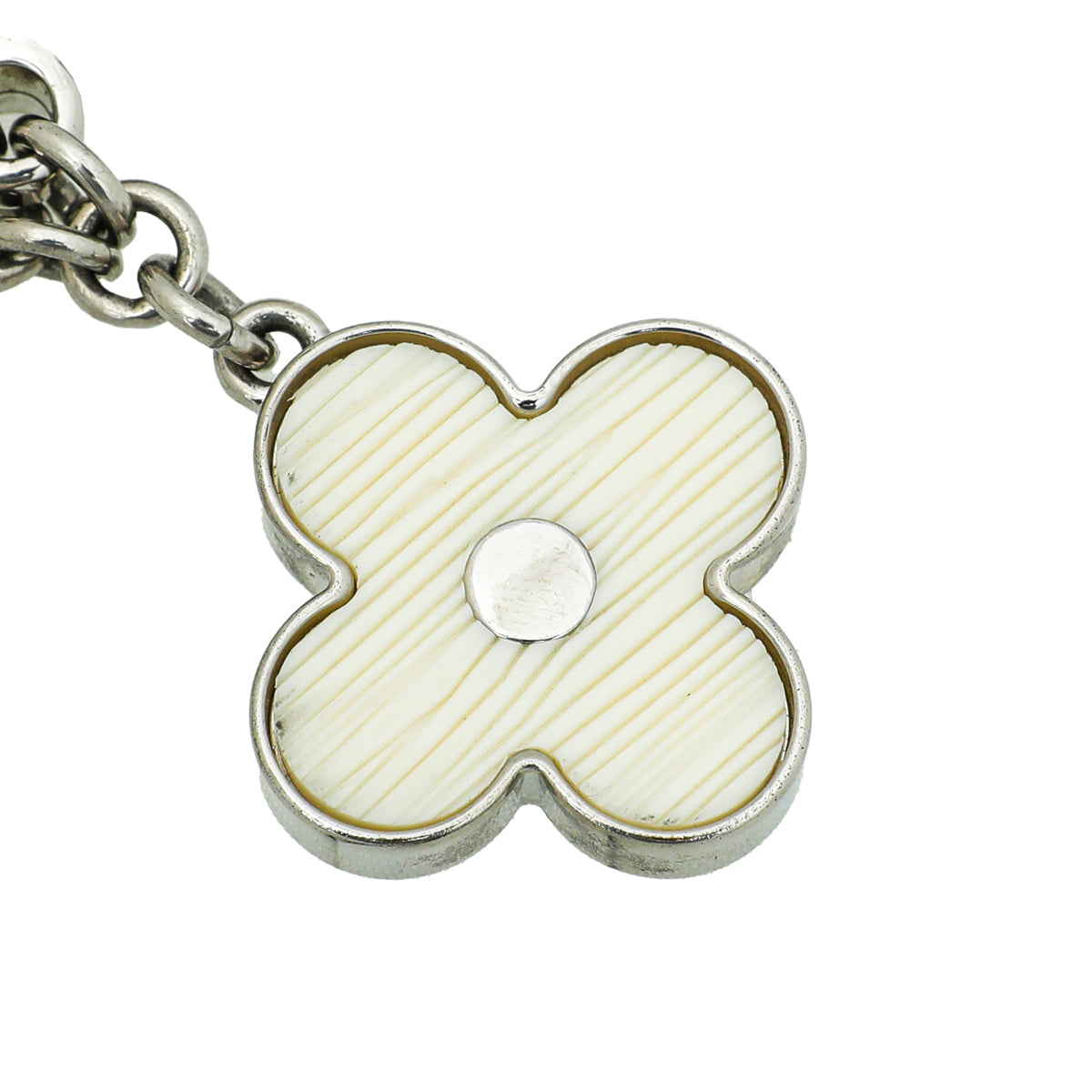 Louis Vuitton White Fleur D'Epi Bag Charm