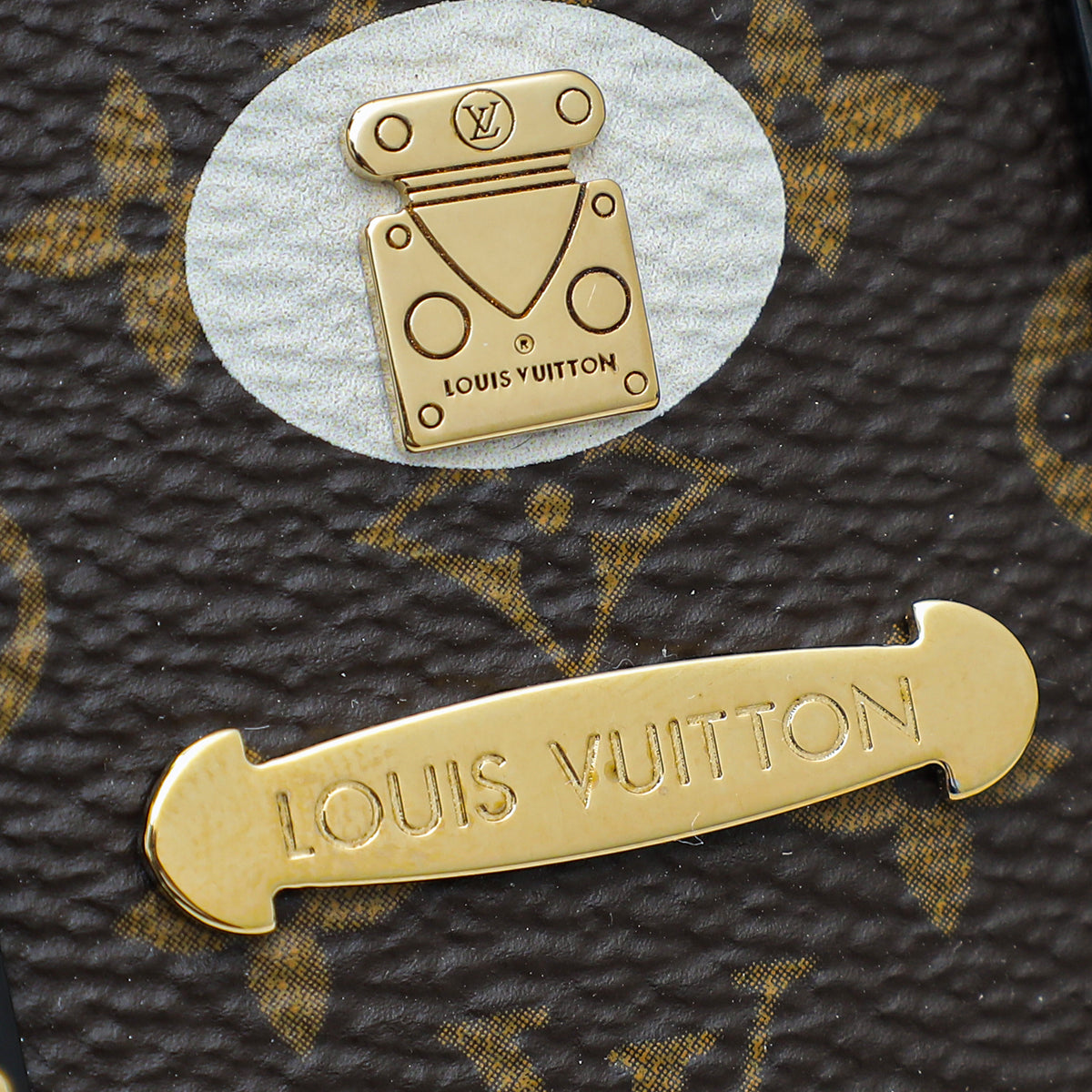 Louis Vuitton Monogram Brown Wild Fur Eye-Trunk Bear Bag Charm