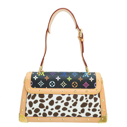 Louis Vuitton Monogram Black Multicolor Dalmatian Sac Rabat Bag