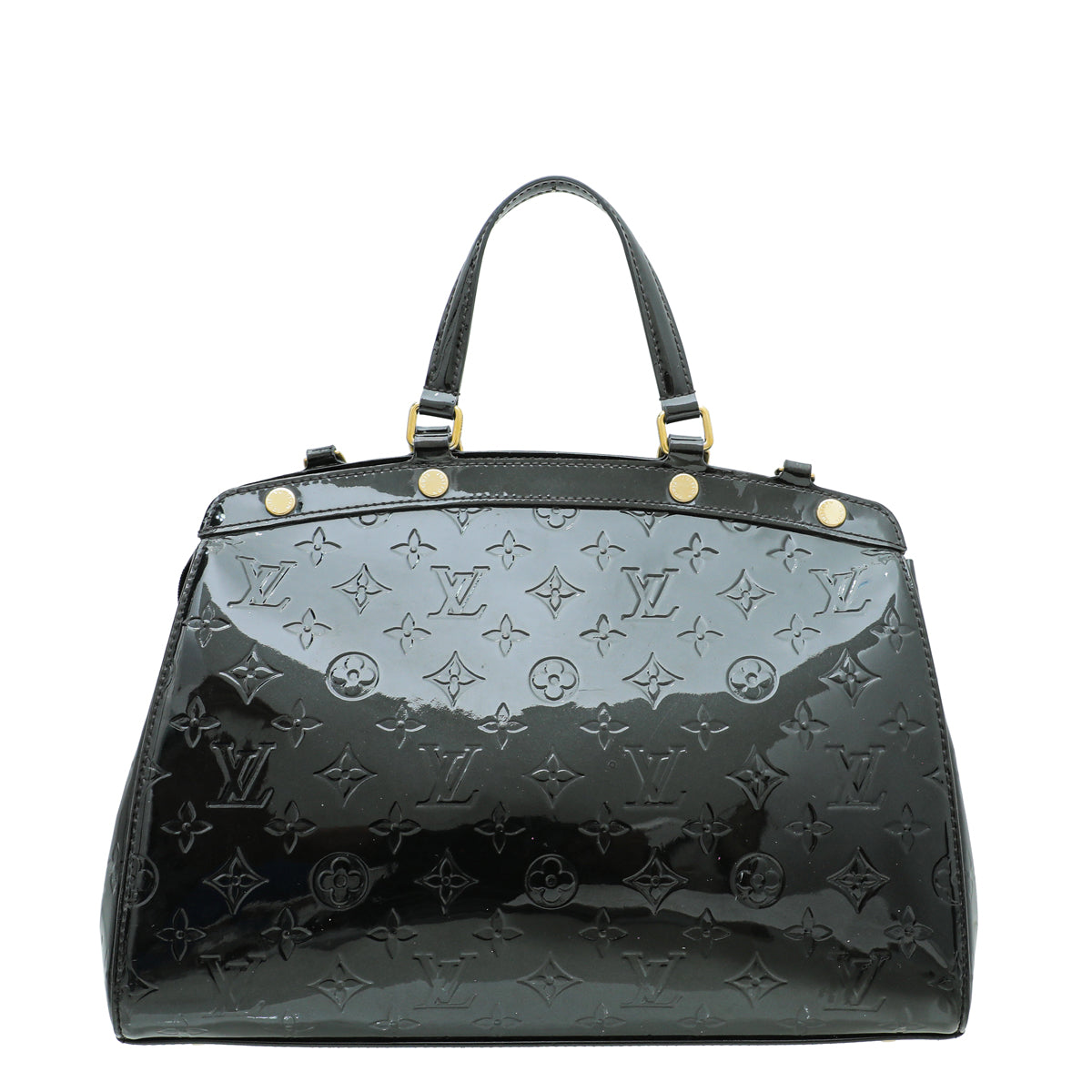 Louis Vuitton Noir Monogram Vernis Brea MM Bag