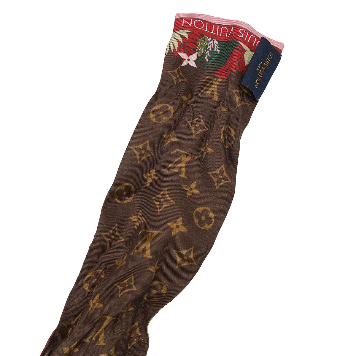 Louis Vuitton Monogram Burgundy Secret Jungle Silk Ribbon Bandeau