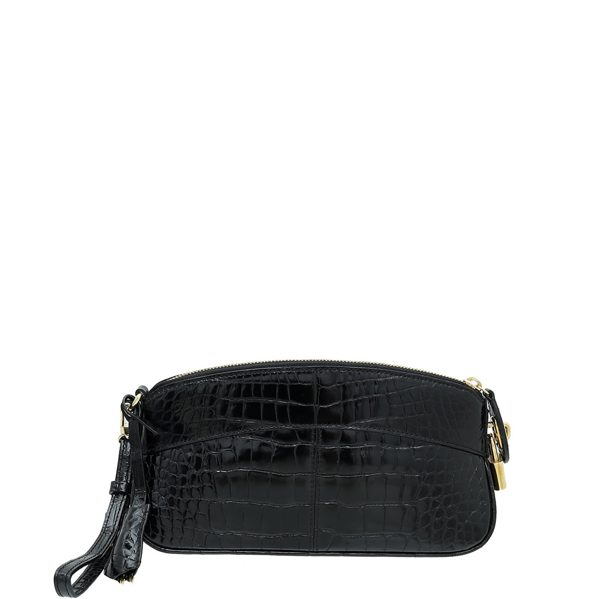 Louis Vuitton Black Crocodile Lockit Clutch