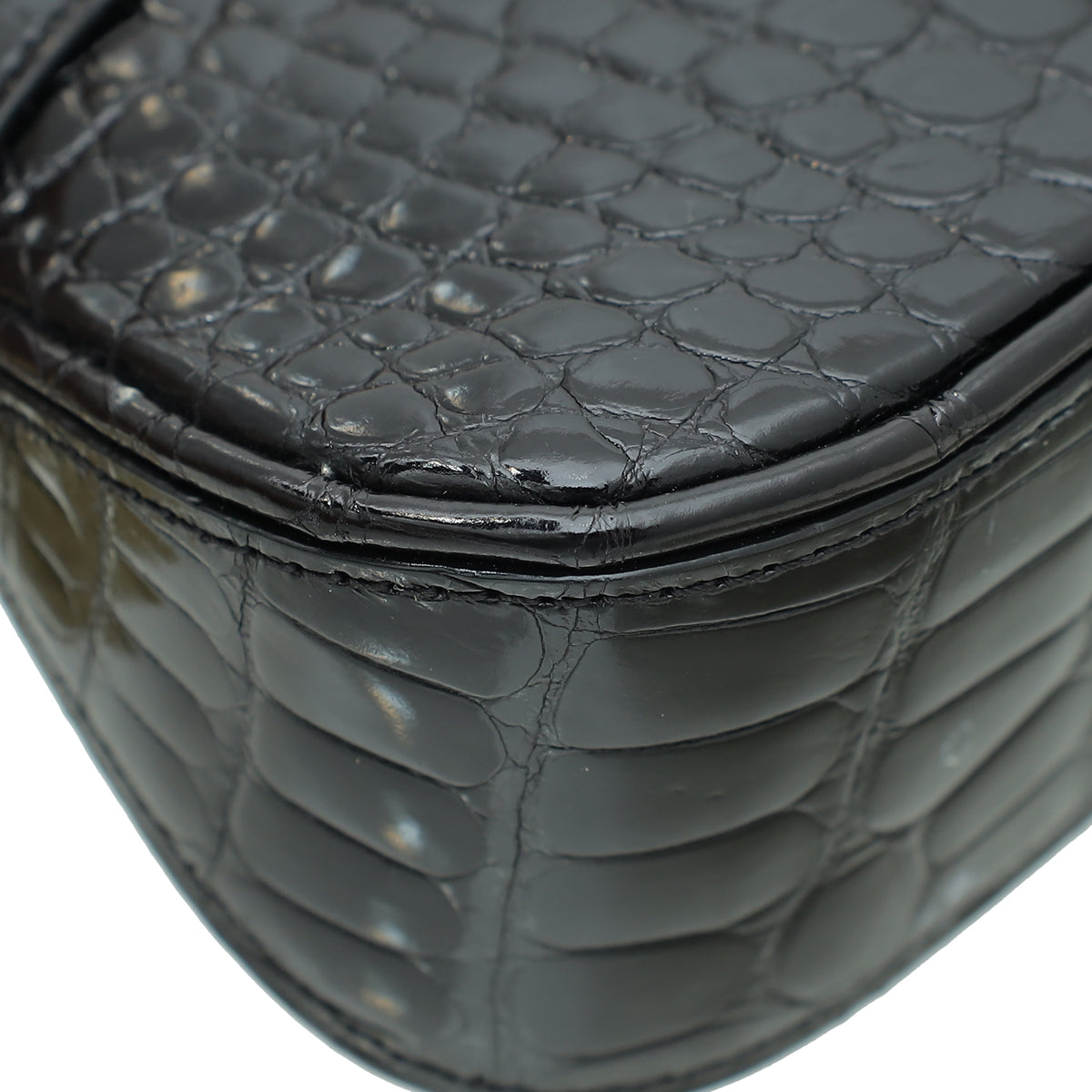 Louis Vuitton Black Crocodile Lockit Clutch