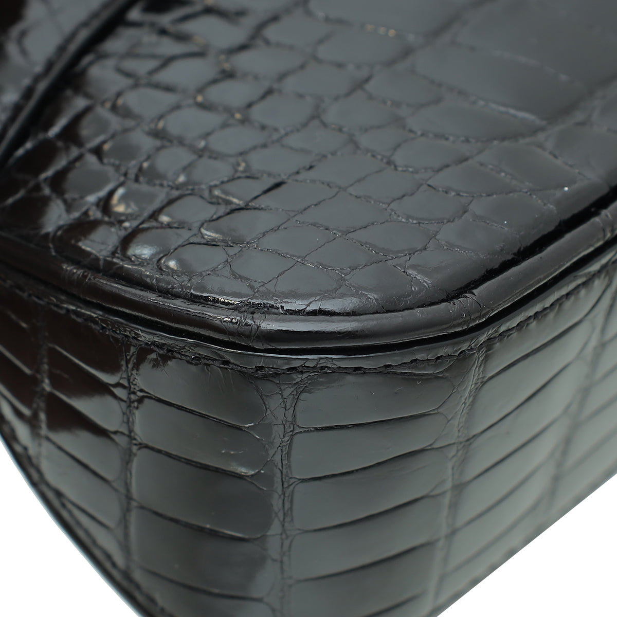 Louis Vuitton Black Crocodile Lockit Clutch