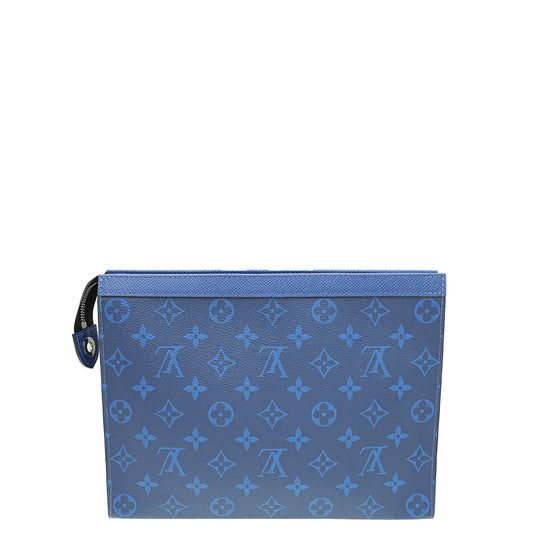 Louis Vuitton Pacific Blue Monogram Eclipse Voyage MM Pochette Bag