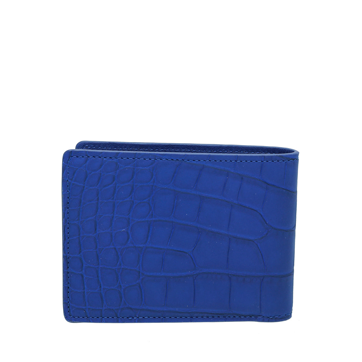 Louis Vuitton Blue Crocodile Matte Multiple Wallet