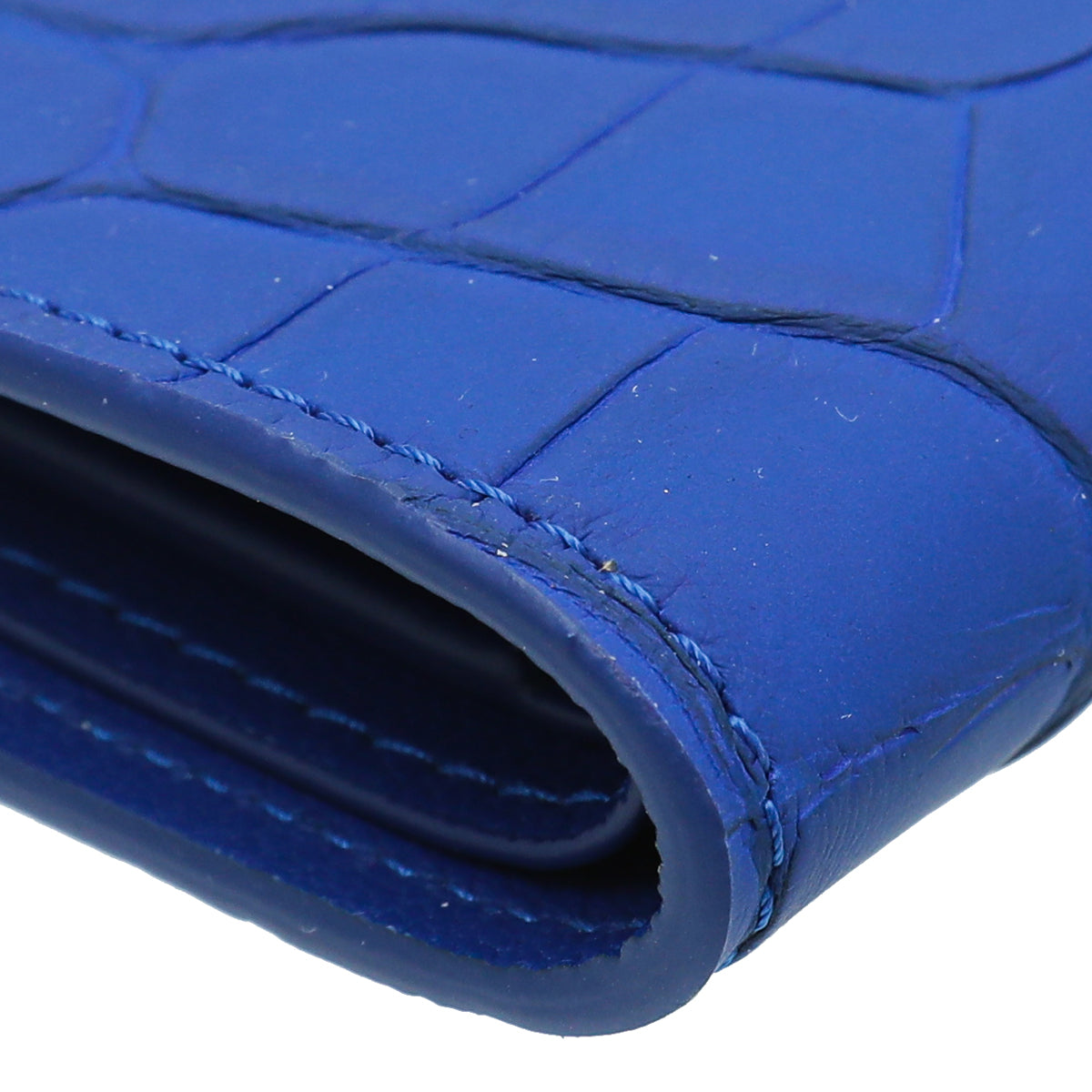 Louis Vuitton Blue Crocodile Matte Multiple Wallet